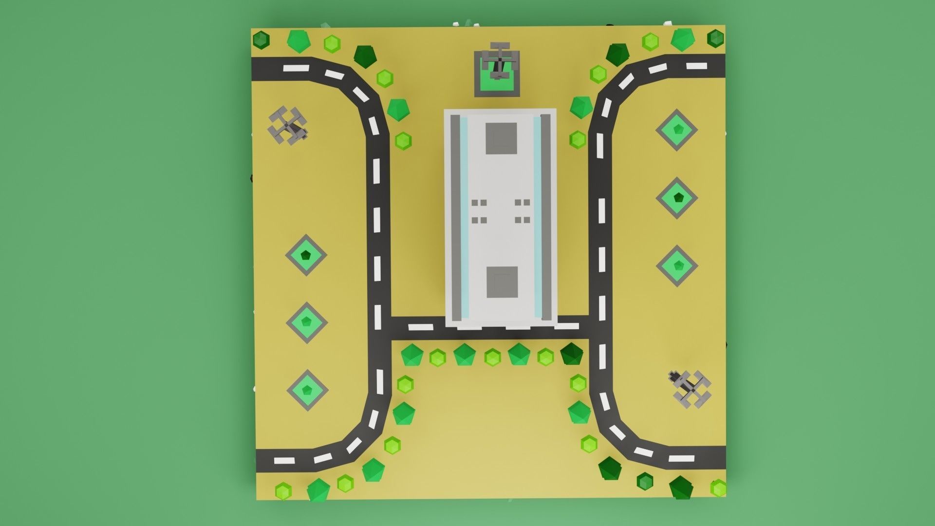 collection commercial building lowpoly 03 _16