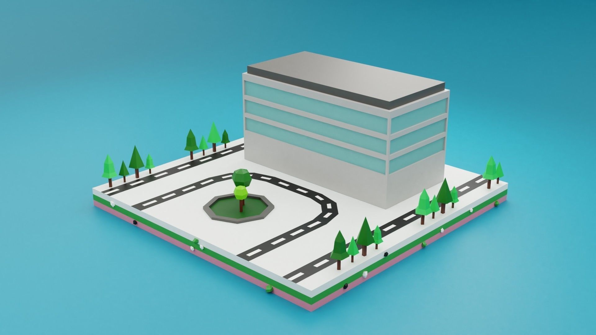 collection commercial building lowpoly 03 _28