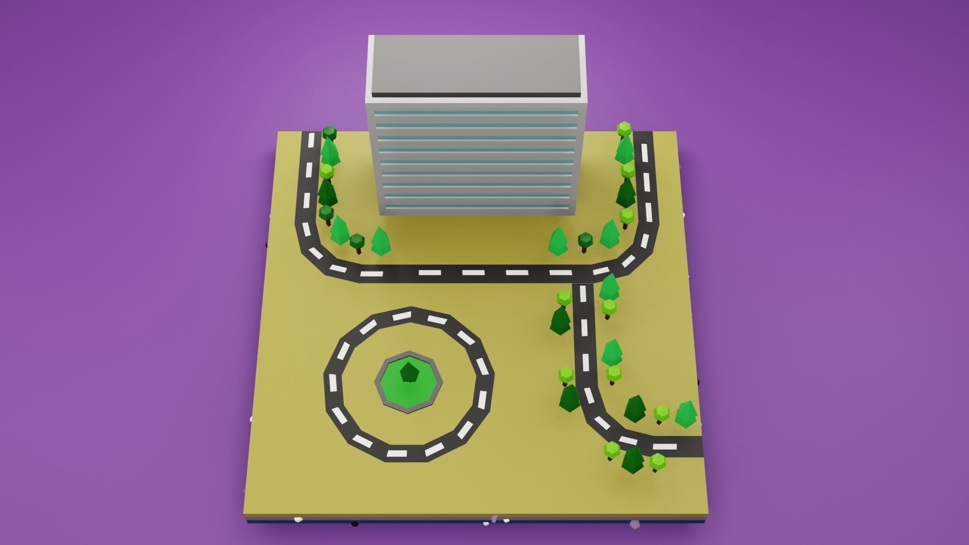 collection commercial building lowpoly 03 _27