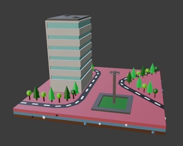 collection commercial building lowpoly 03 _11