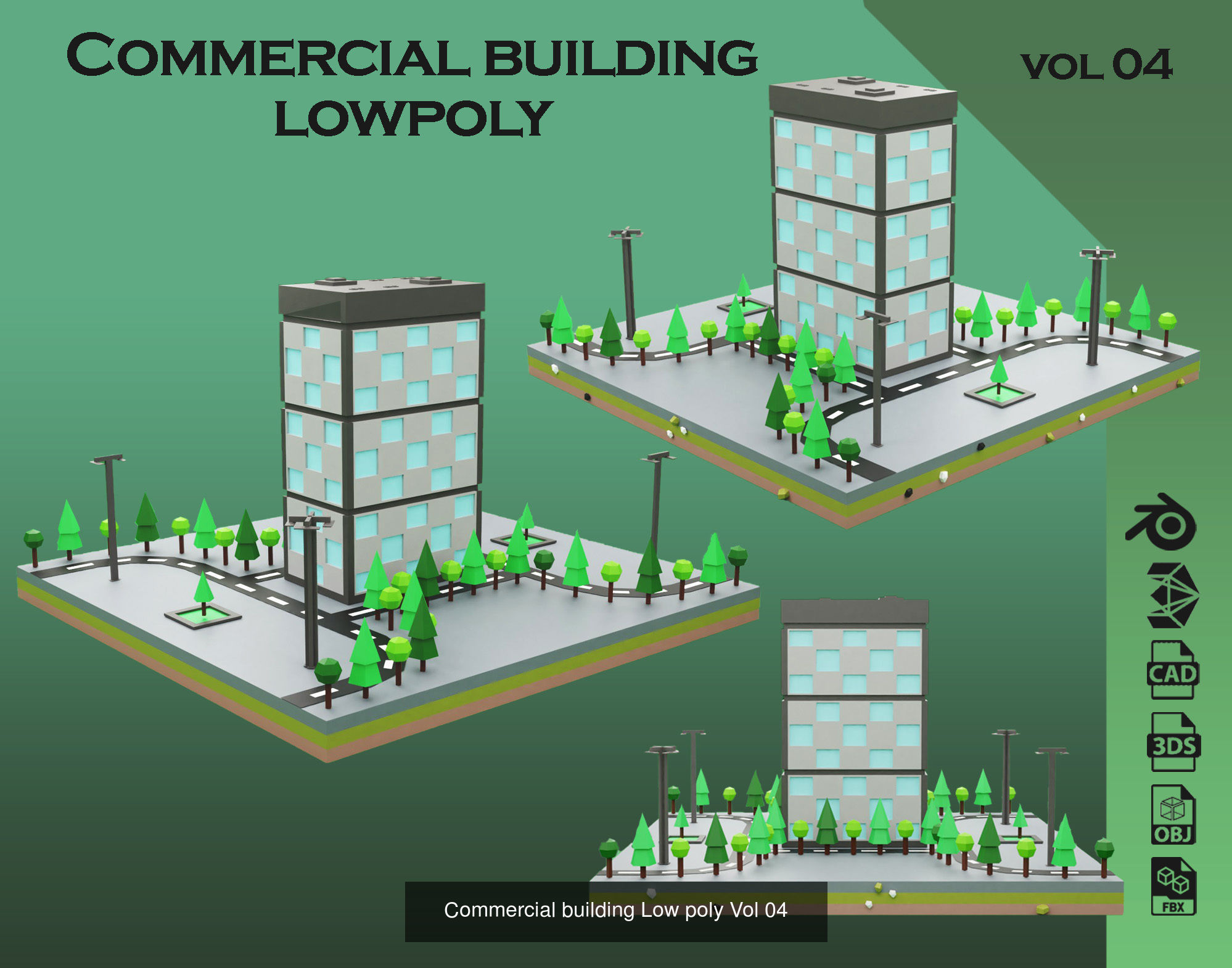 collection commercial building lowpoly 03 _4