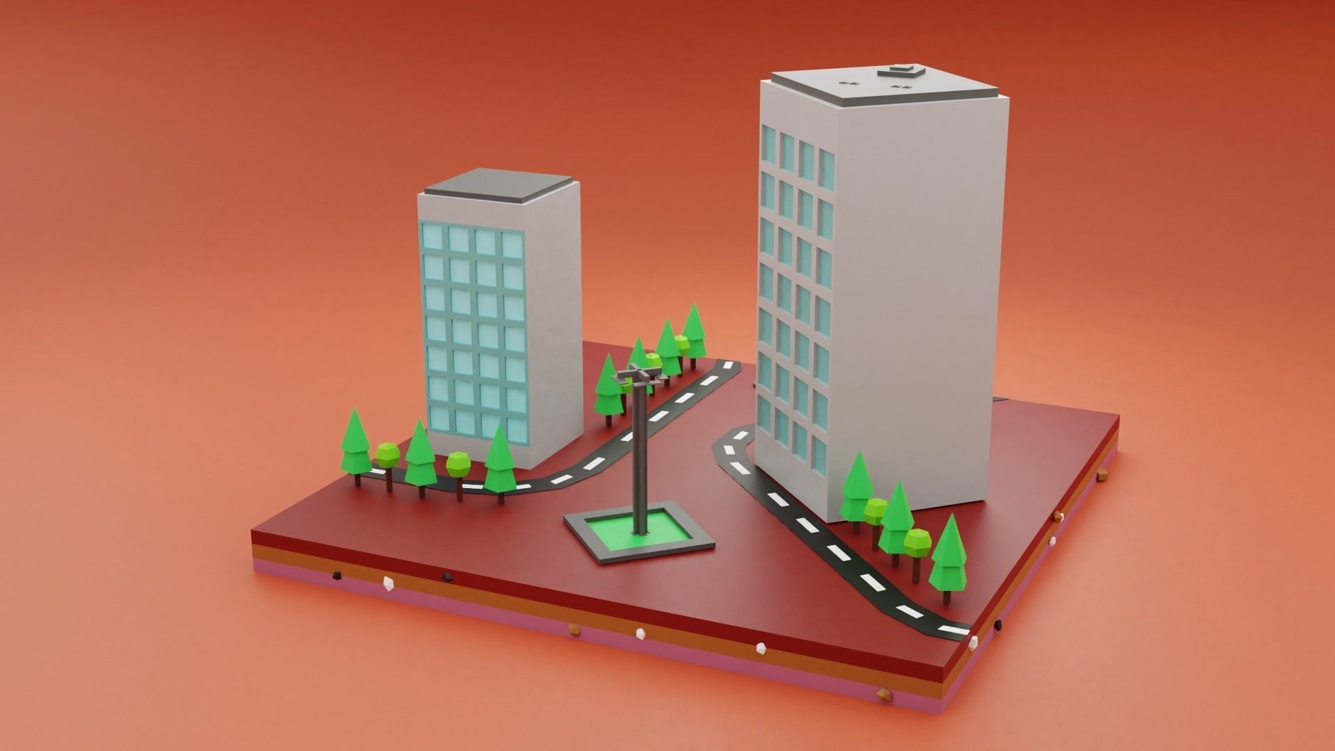 collection commercial building lowpoly 03 _32