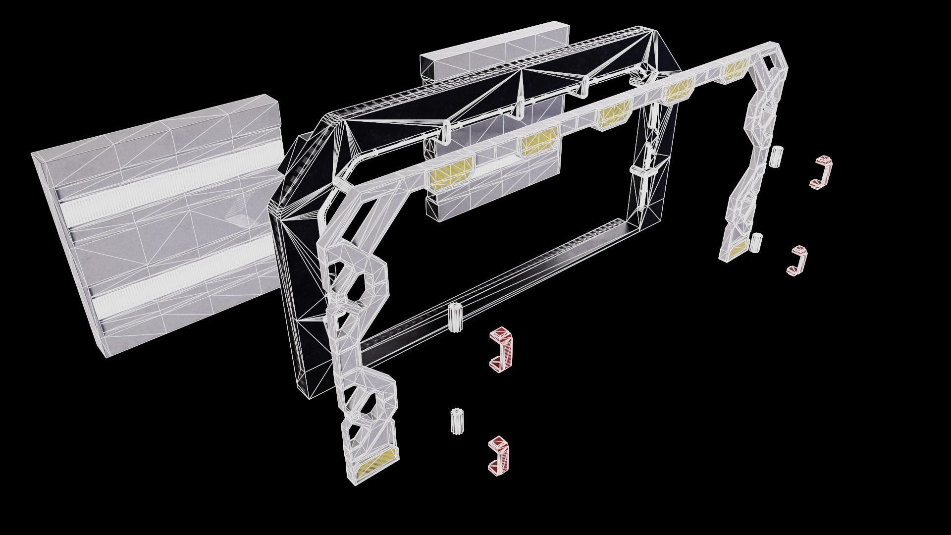 Scifi Space Door 3D model PBR VR AR low-poly 3d model Low-poly 3D model_9