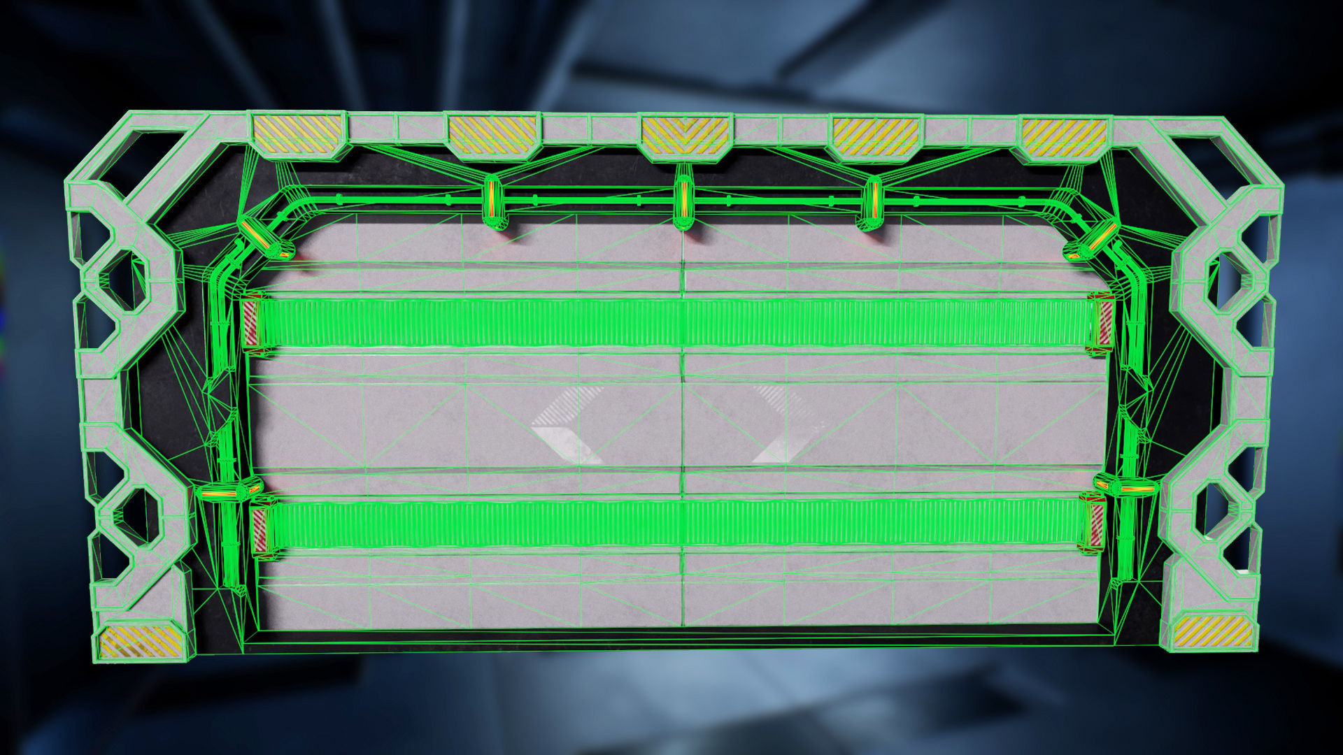 Scifi Space Door 3D model PBR VR AR low-poly 3d model Low-poly 3D model_6