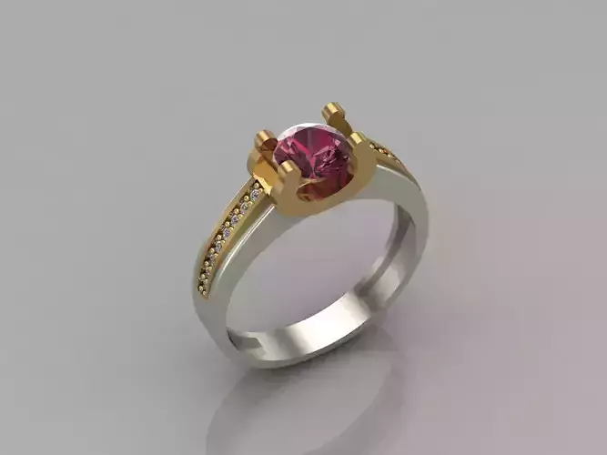Women Ring With Stone Mix Model 3DM 45