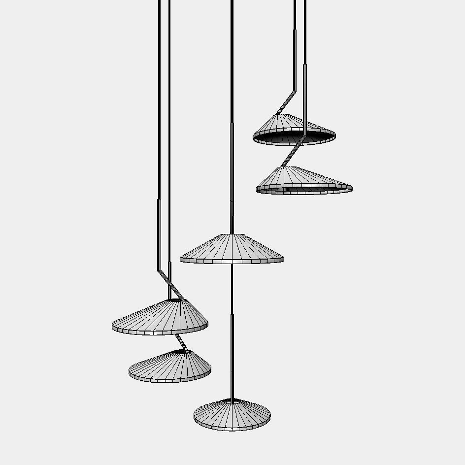 Non La Multi-Light LED Pendant 3D model_1