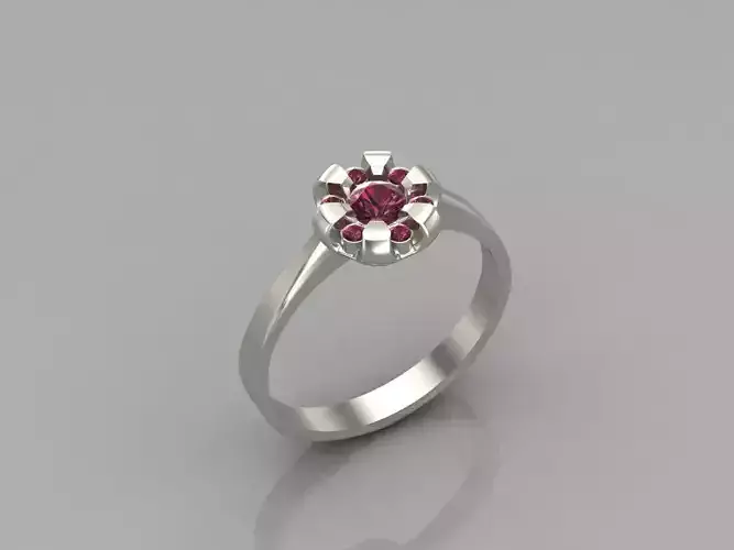 Women Ring With Stone Mix Model 3DM 44