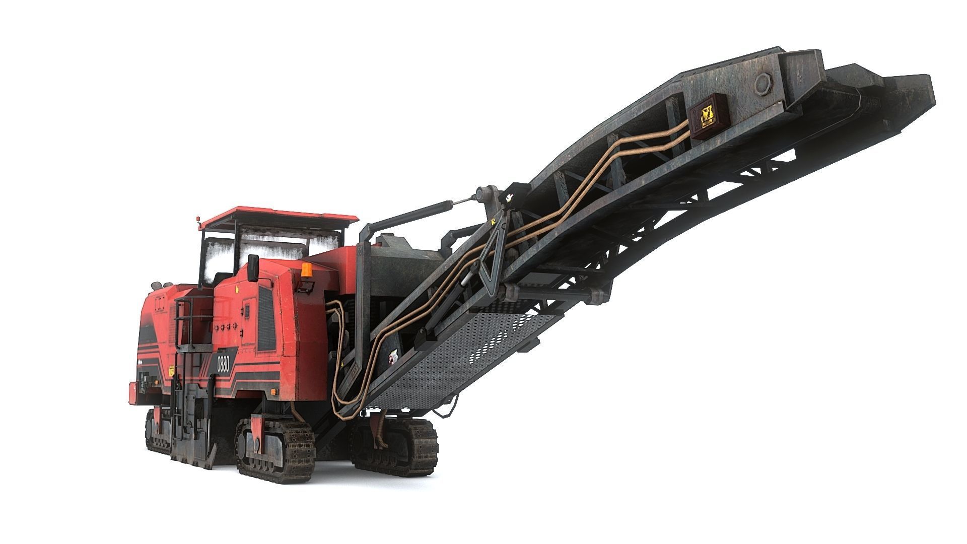 Asphalt Milling Low-poly 3D model_4