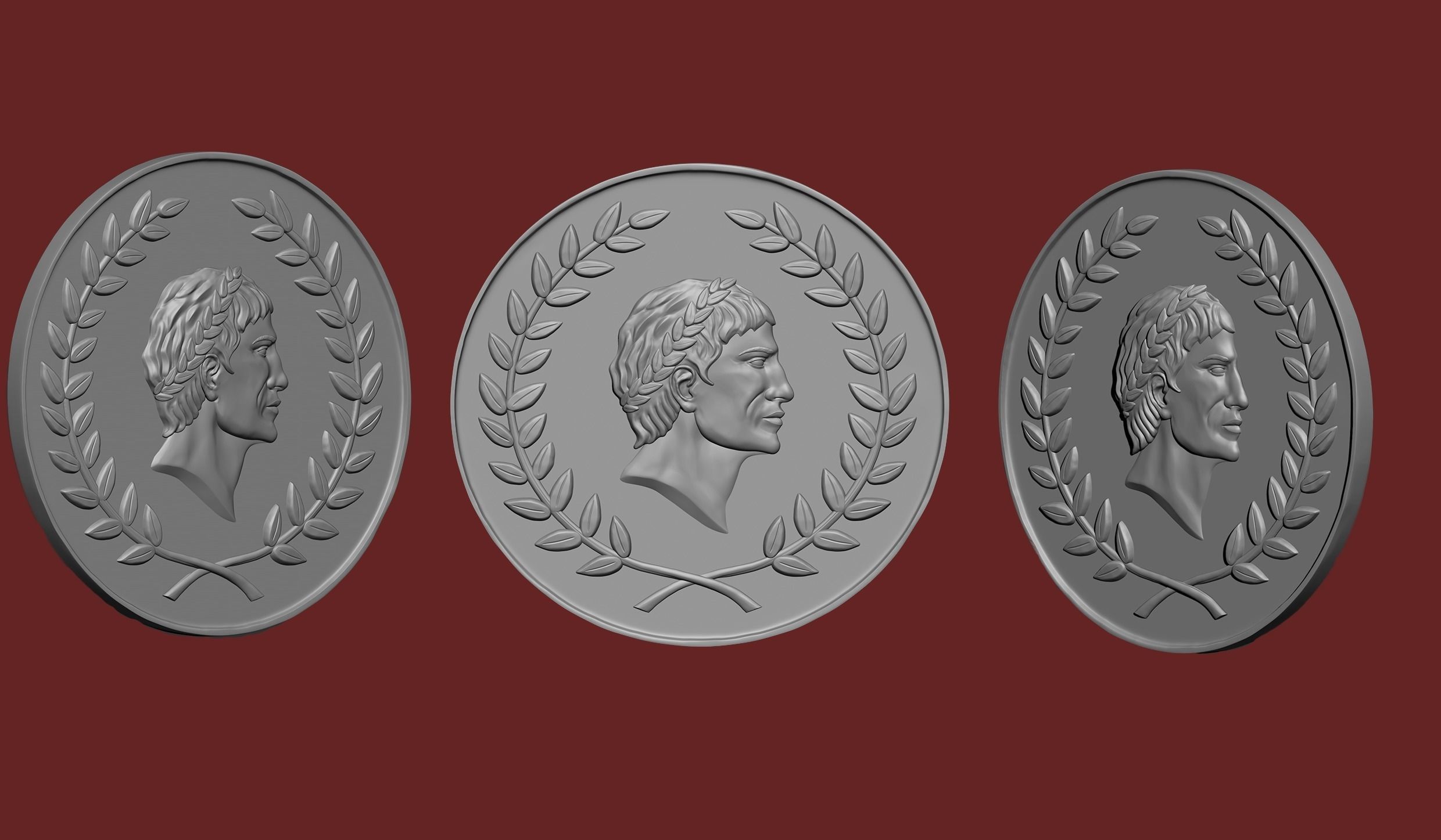 Julius Ceasar Roman Coin 3D print model_5