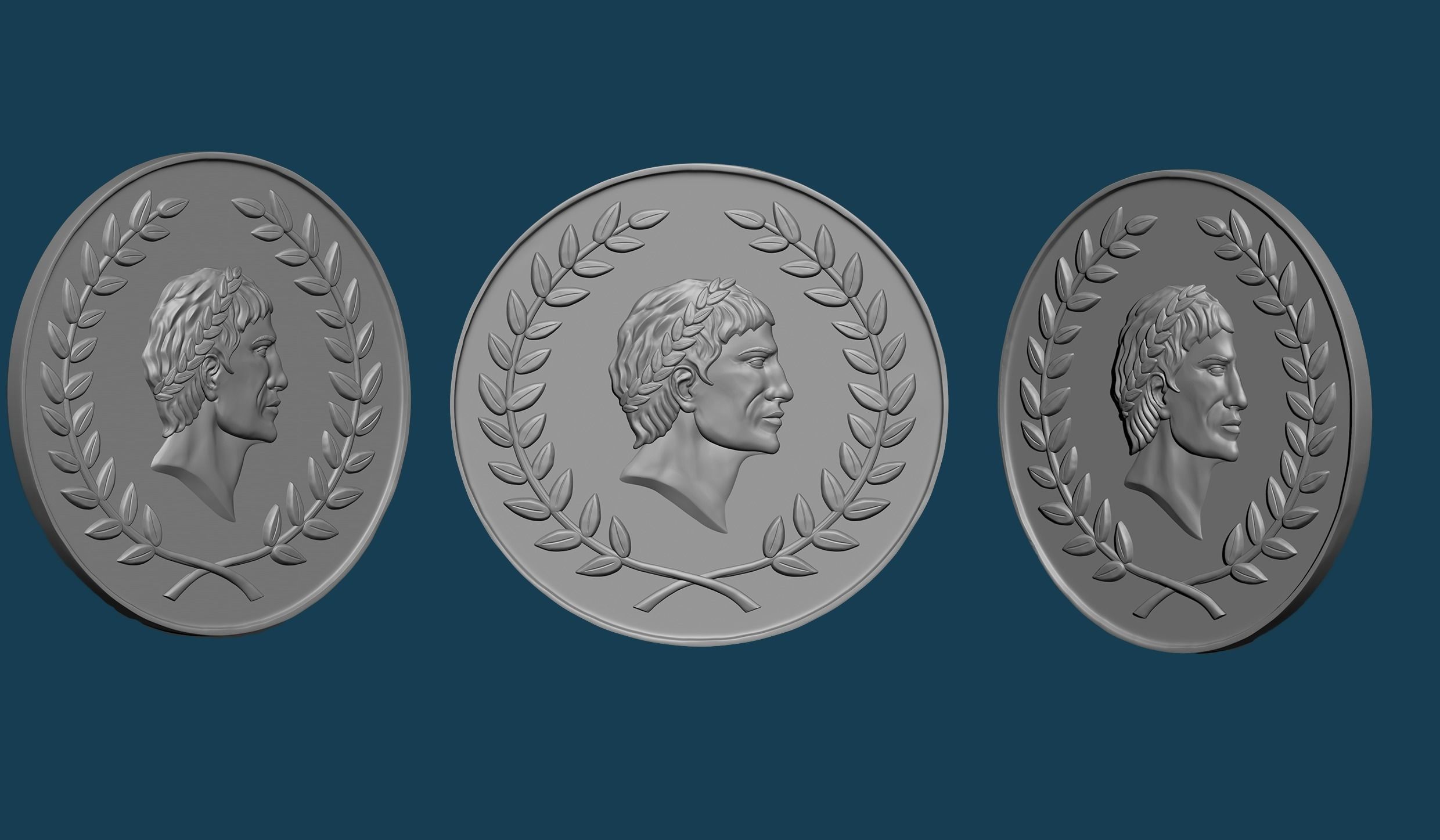 Julius Ceasar Roman Coin 3D print model_7
