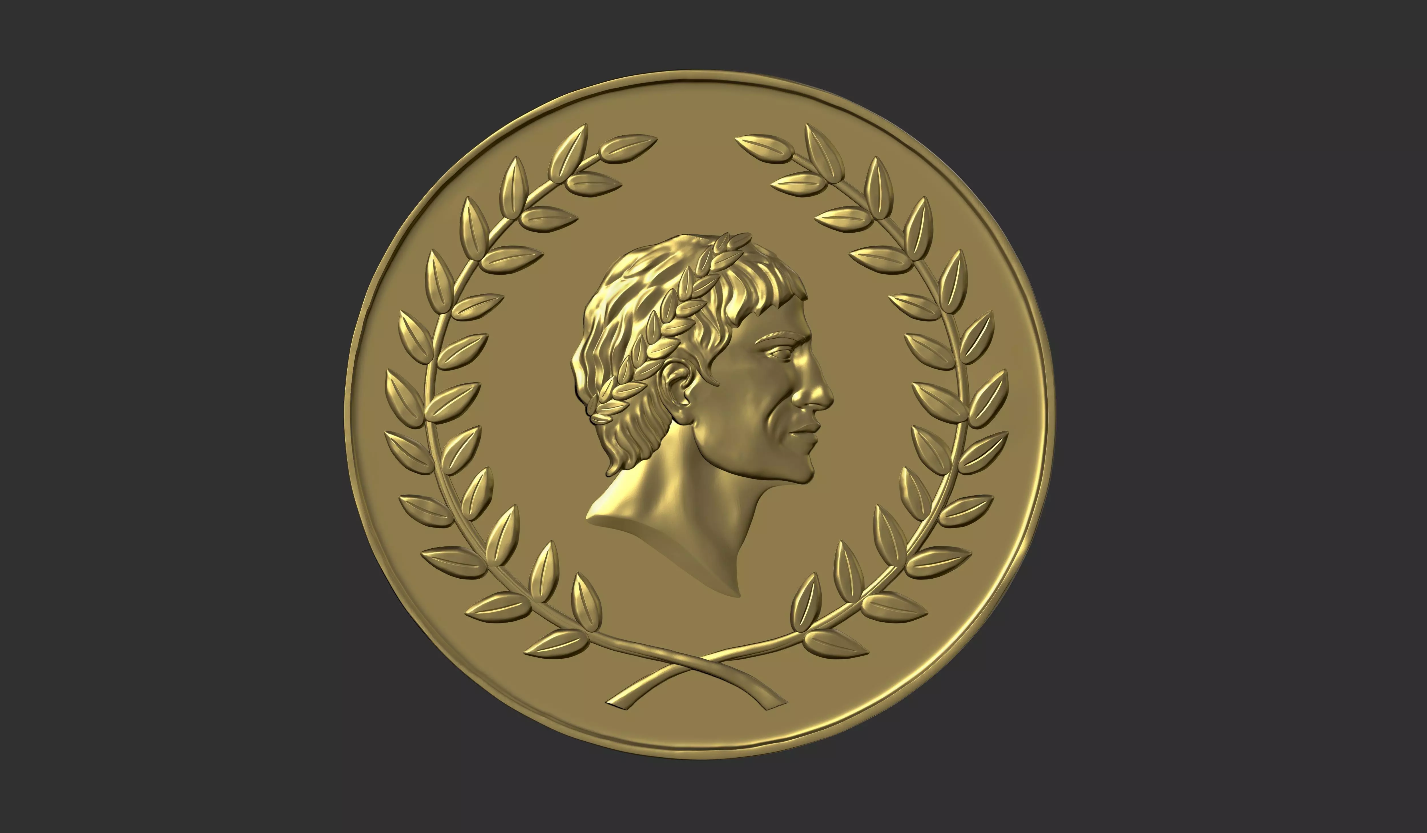 Julius Ceasar Roman Coin 3D print model_0