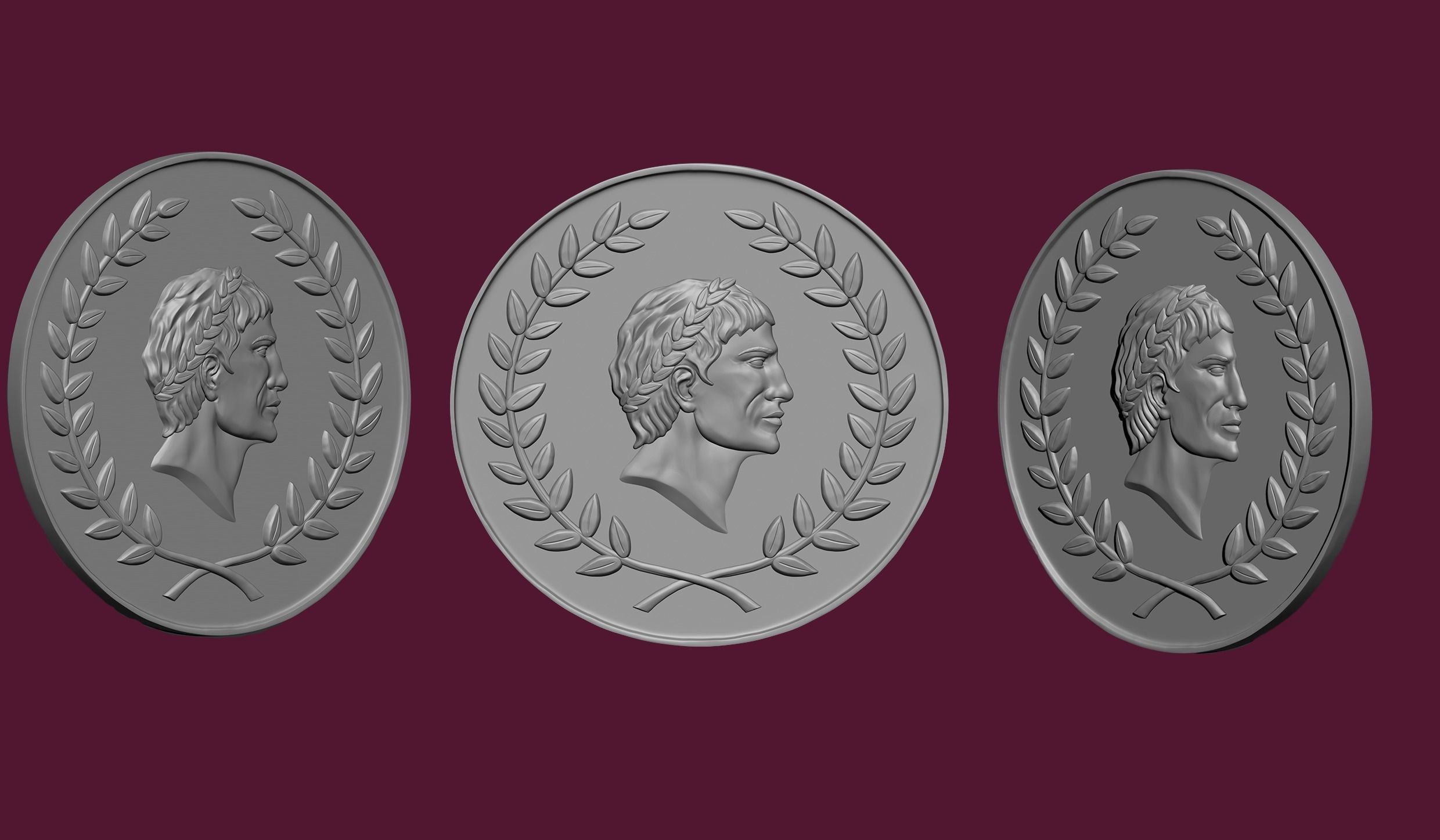 Julius Ceasar Roman Coin 3D print model_10