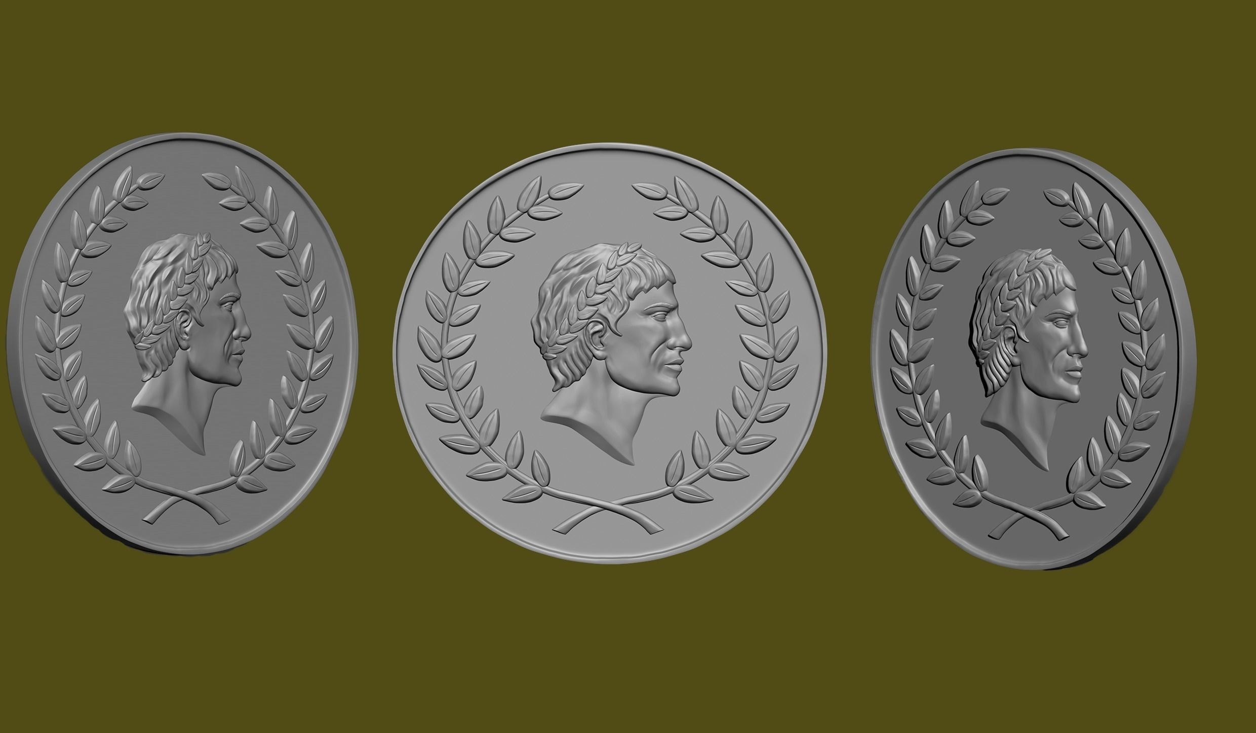 Julius Ceasar Roman Coin 3D print model_9