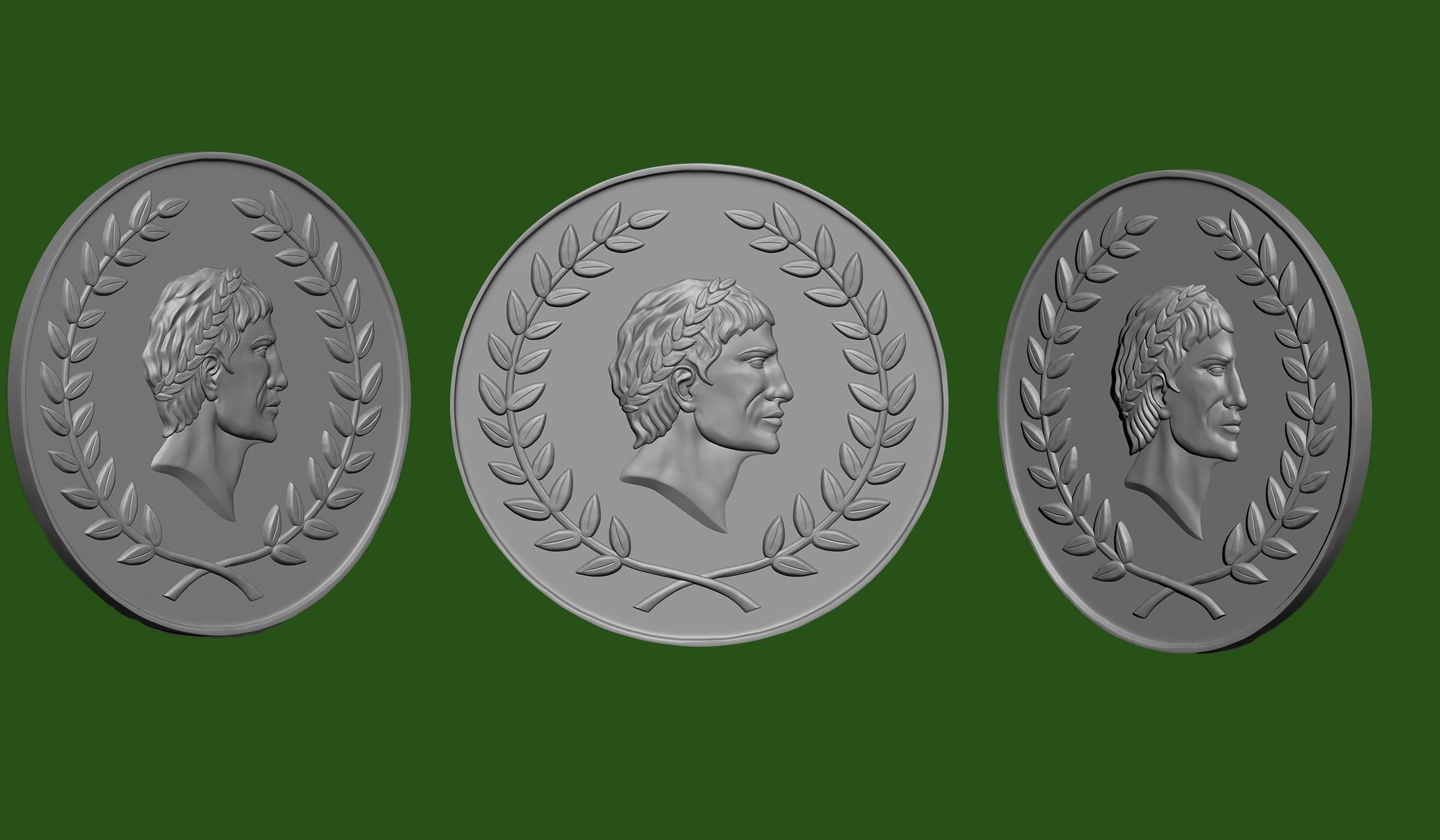 Julius Ceasar Roman Coin 3D print model_8