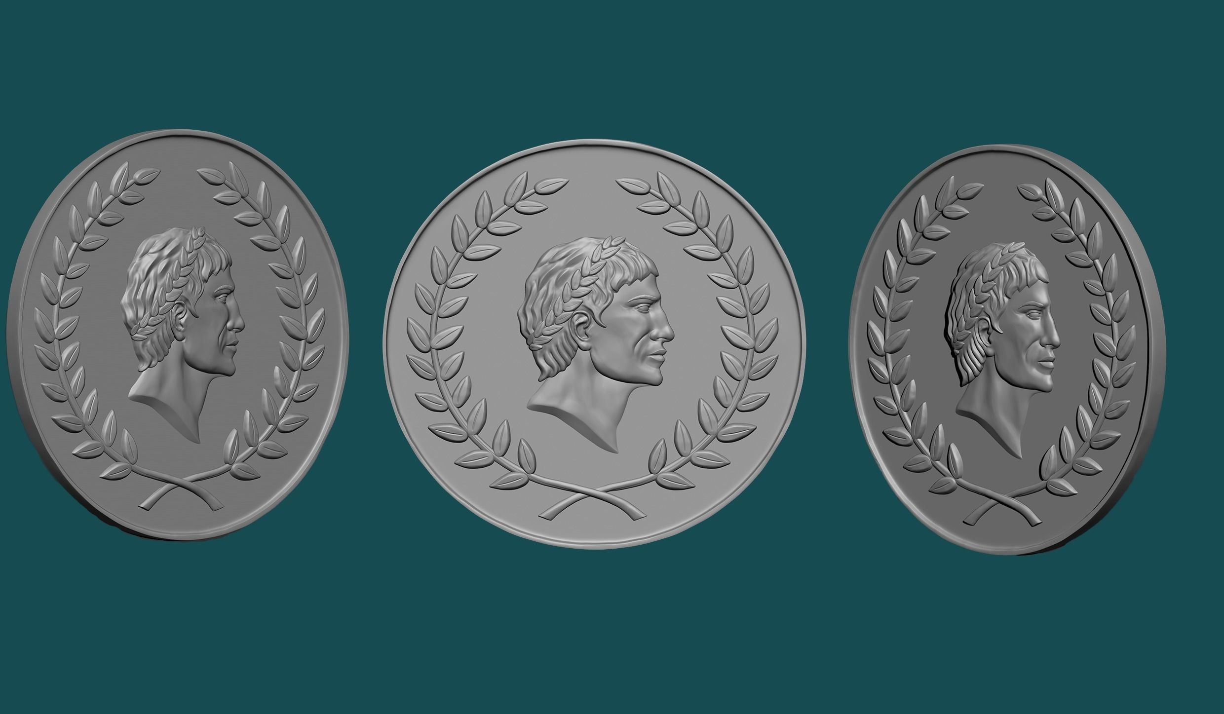 Julius Ceasar Roman Coin 3D print model_6