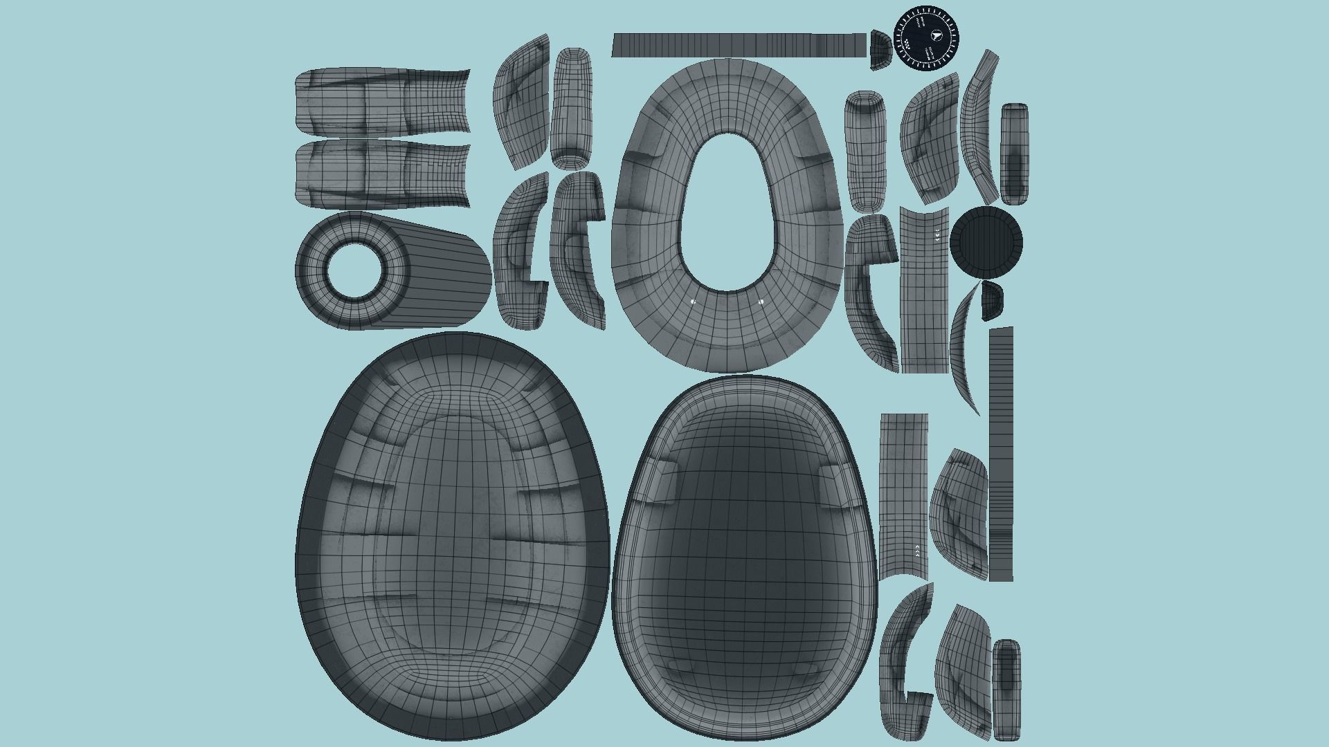 SciFi Backpack C09 Dark Steel - Fashion Character Design Low-poly 3D model_5