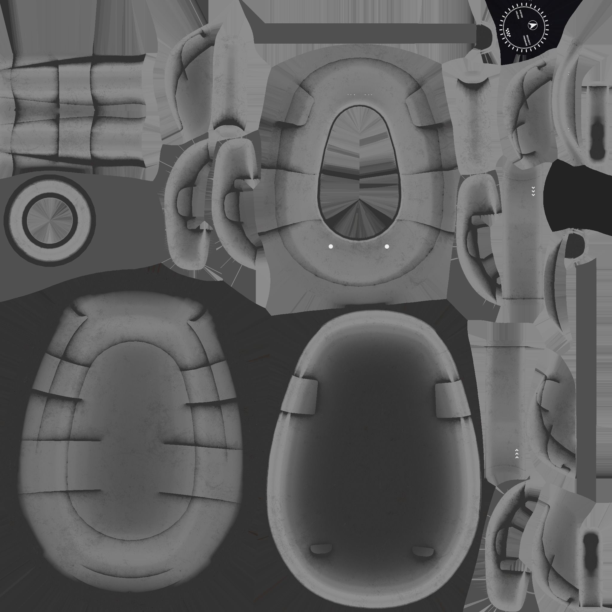 SciFi Backpack C09 Dark Steel - Fashion Character Design Low-poly 3D model_20