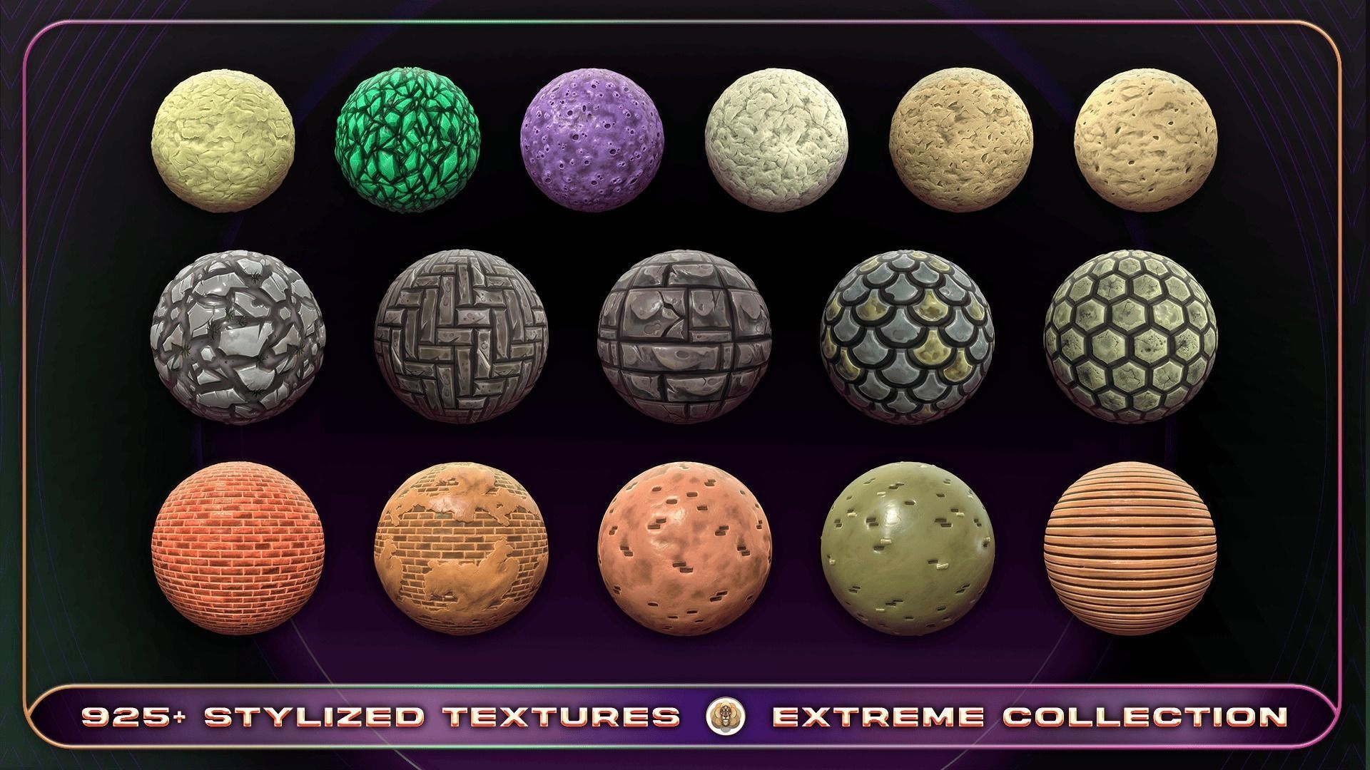 Extroe Texture Texture Extreme Texture collection - 925 Stylized Textures VR / AR ...