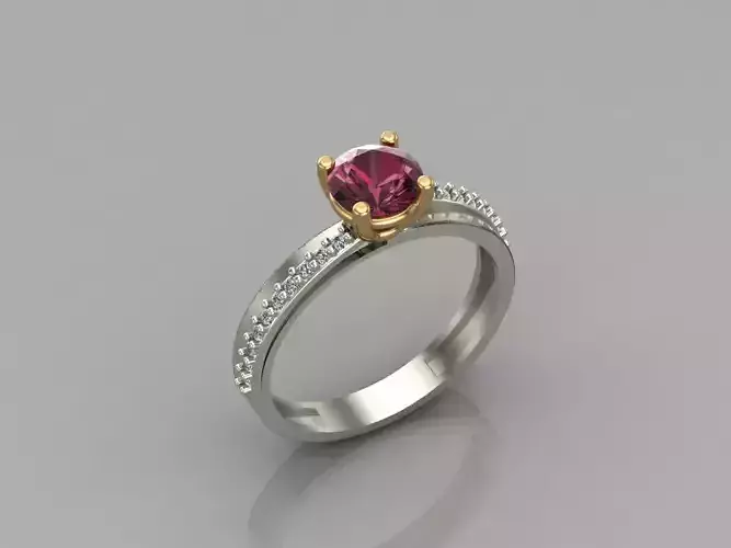 Women Ring With Stone Mix Model 3DM 42