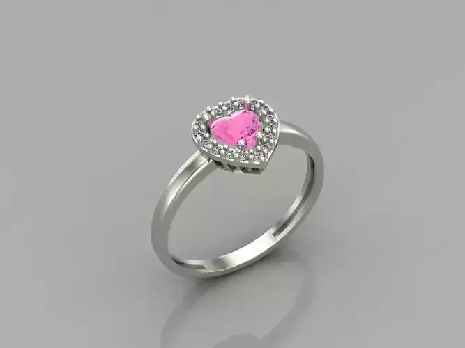 Women Ring With Stone Mix Model 3DM 41
