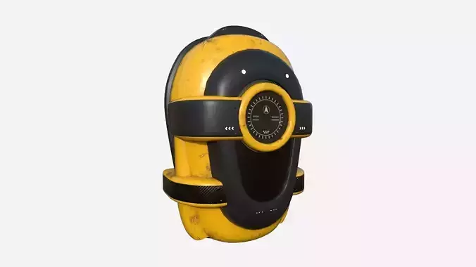 SciFi Backpack C10 Yellow - Fashion Character Design Low-poly 3D model