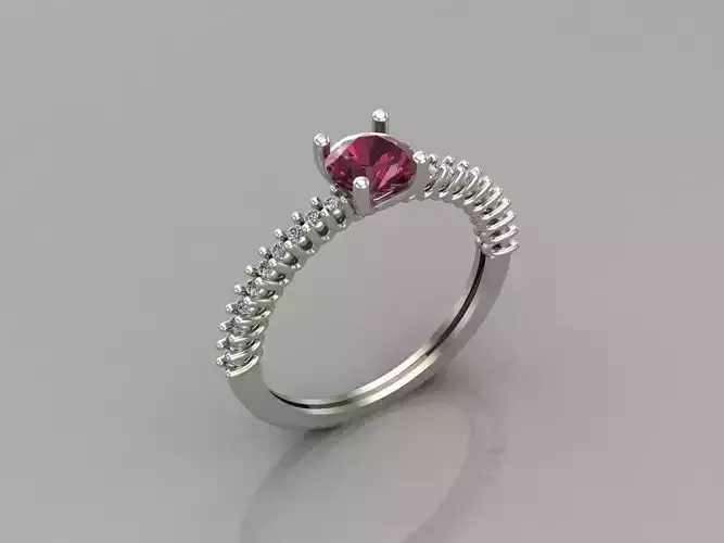 Women Ring With Stone Mix Model 3DM 40