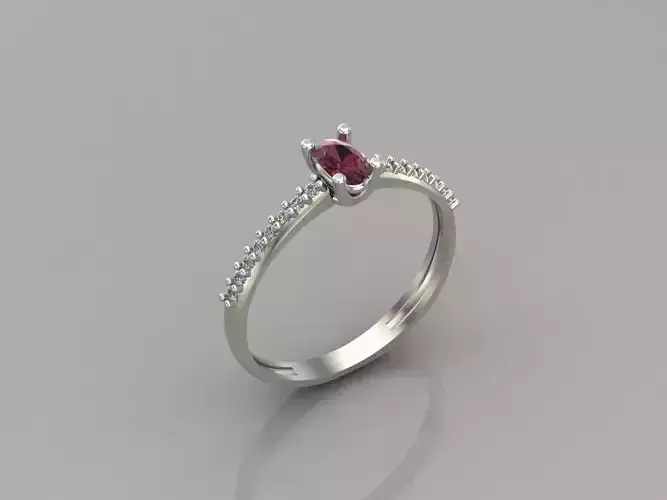 Women Ring With Stone Mix Model 3DM 39