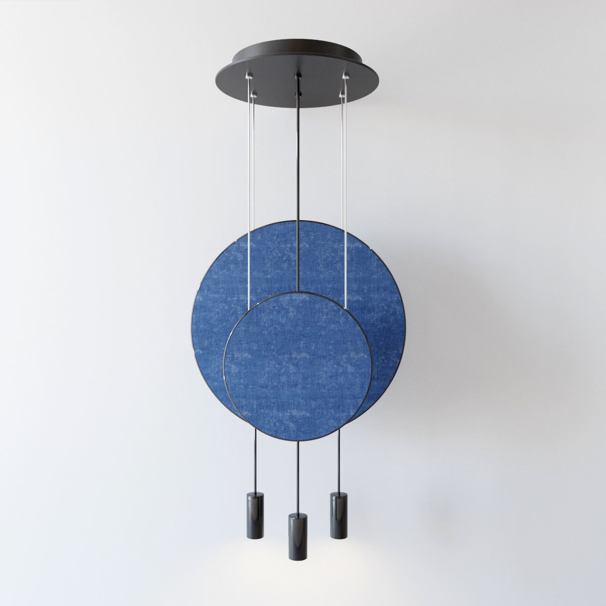 Revolta round multilight pendant with acoustic panel set 10 lamp 3D model_22