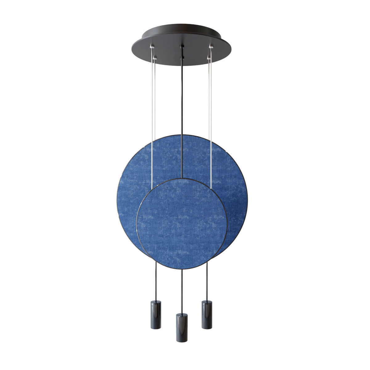 Revolta round multilight pendant with acoustic panel set 10 lamp 3D model_21