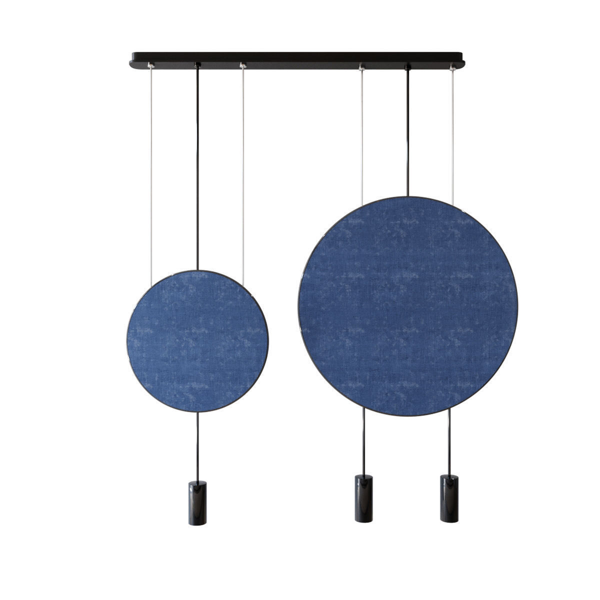 Revolta round multilight pendant with acoustic panel set 10 lamp 3D model_12