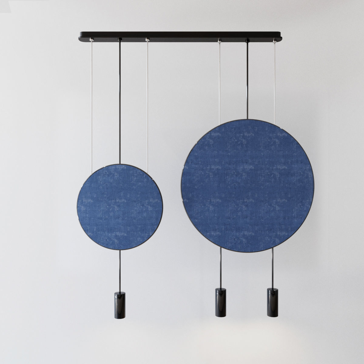 Revolta round multilight pendant with acoustic panel set 10 lamp 3D model_13