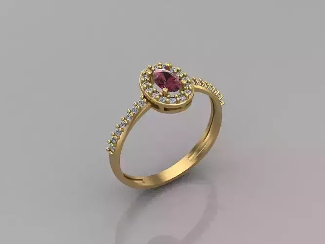 Women Ring With Stone Mix Model 3DM 38