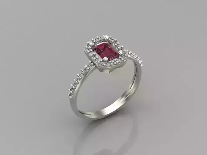 Women Ring With Stone Mix Model 3DM 37