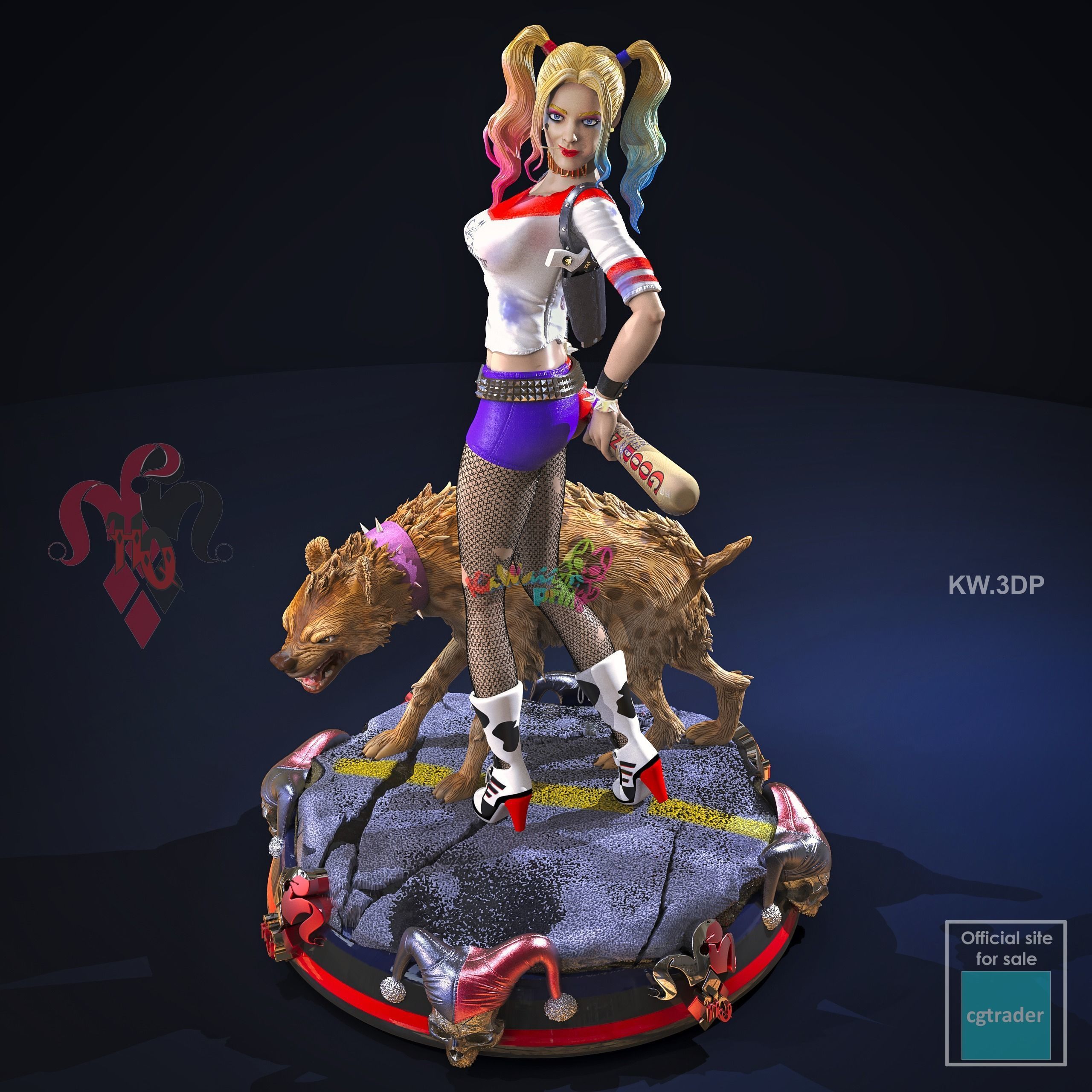 Harley Quinn  3D print model_4