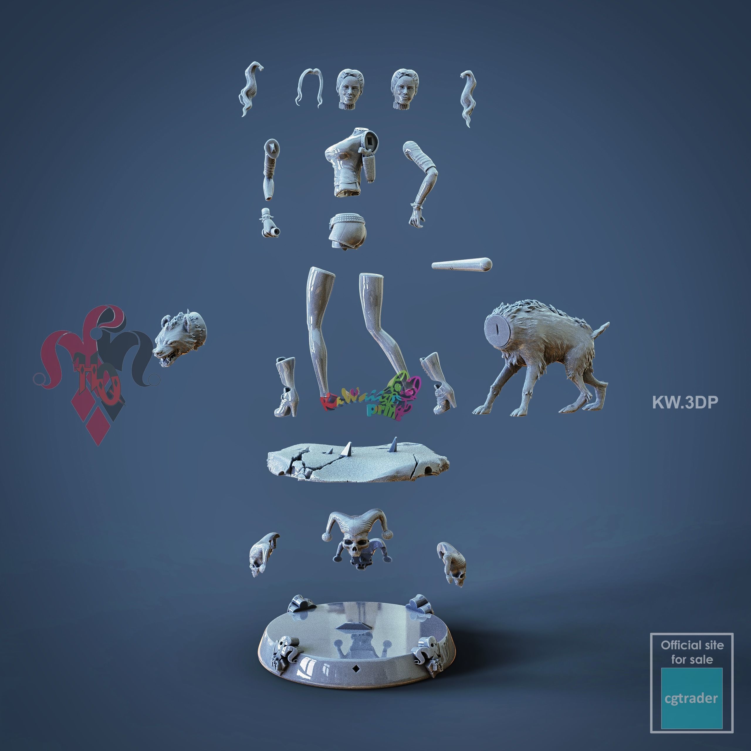 Harley Quinn  3D print model_6