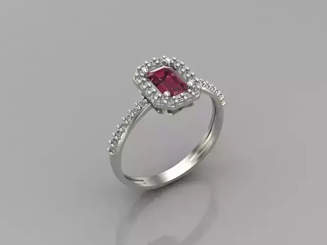 Women Ring With Stone Mix Model 3DM 36