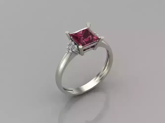 Women Ring With Stone Mix Model 3DM 35