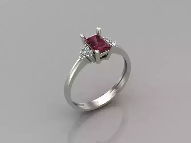 Women Ring With Stone Mix Model 3DM 34