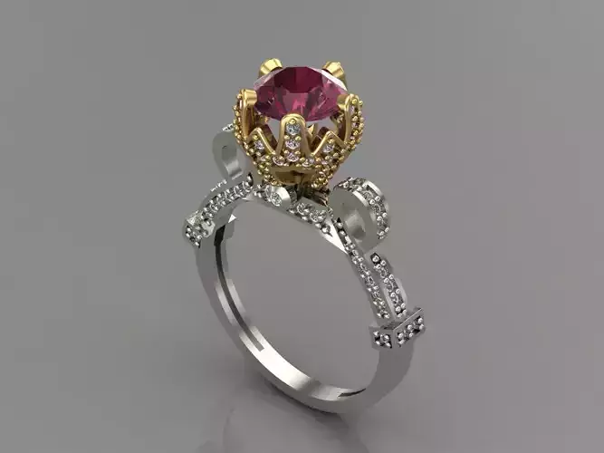 Women Ring With Stone Mix Model 3DM 32