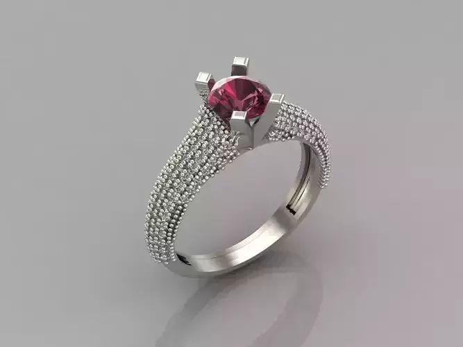 Women Ring With Stone Mix Model 3DM 31