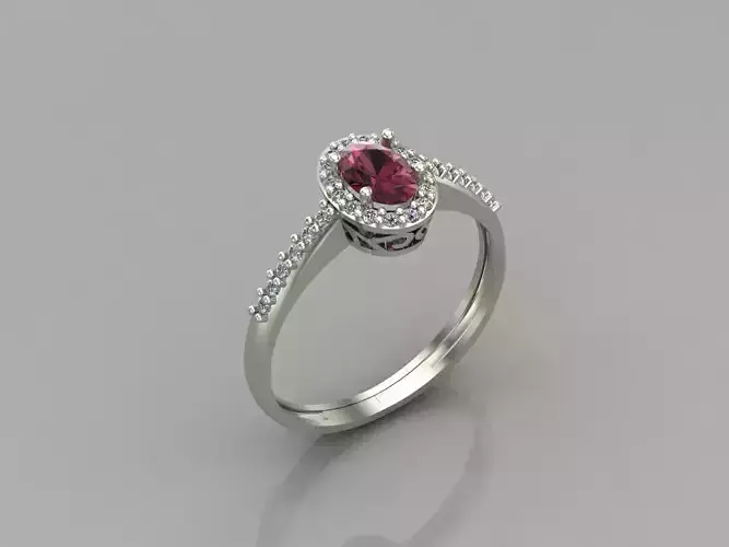 Women Ring With Stone Mix Model 3DM 30