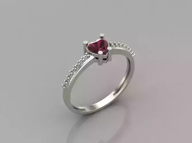 Women Ring With Stone Mix Model 3DM 29