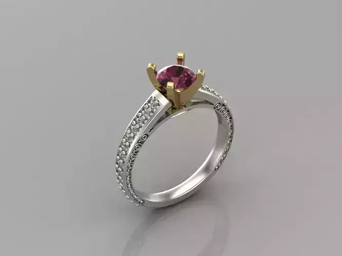 Women Ring With Stone Mix Model 3DM 27