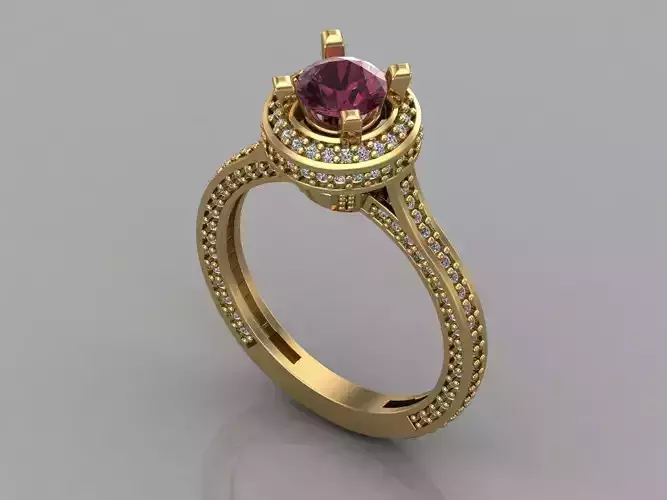 Women Ring With Stone Mix Model 3DM 26
