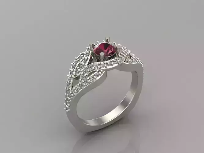 Women Ring With Stone Mix Model 3DM 24