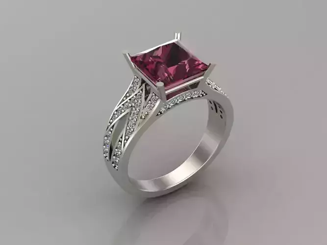 Women Ring With Stone Mix Model 3DM 22