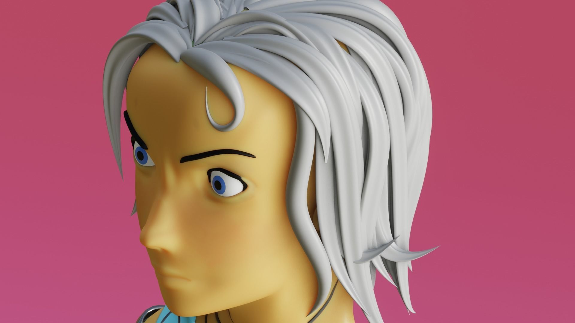 medieval princess game character Free 3D model_15