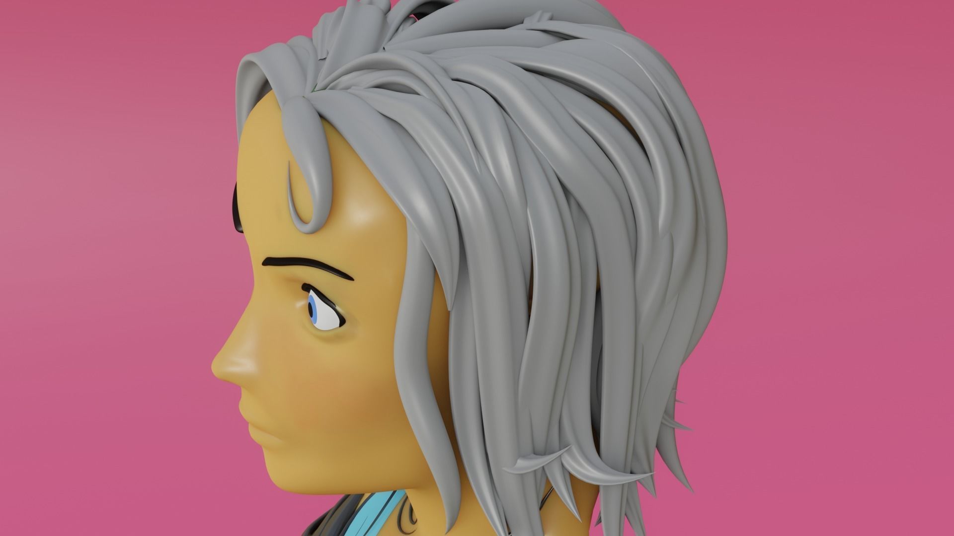 medieval princess game character Free 3D model_14