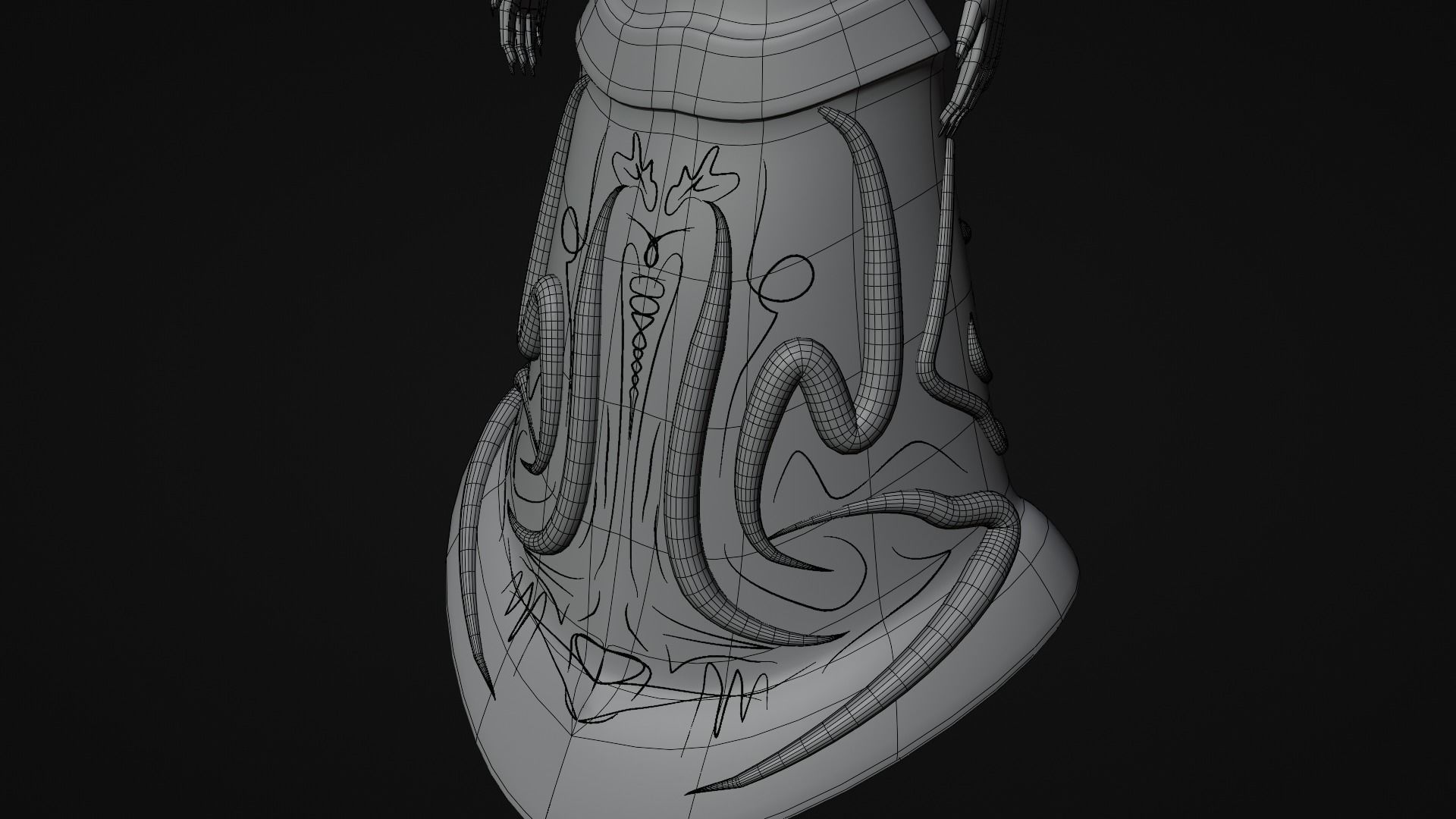 medieval princess game character Free 3D model_21