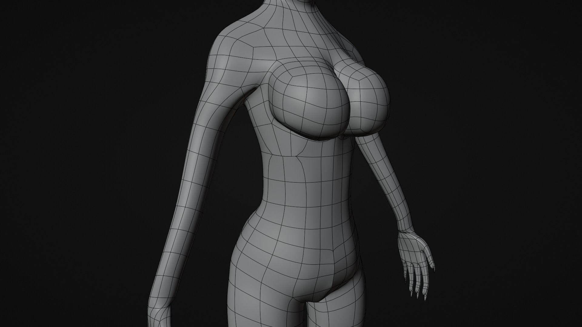 medieval princess game character Free 3D model_28